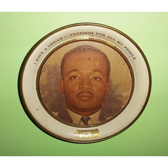 Vintage Reverend Martin Luther King Metal Wall Hanging Plate I have a dream - Picture 3 of 10
